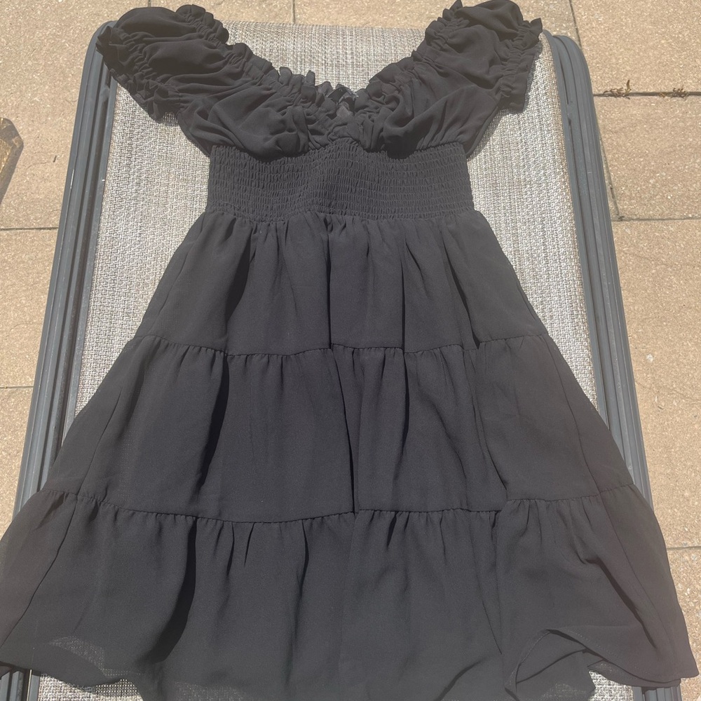 Dynamite Black Ruffled Dress